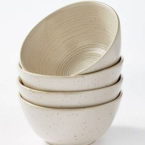 Studio McGee - Set of 4 Glazed Stoneware Bowls - Like New Condition